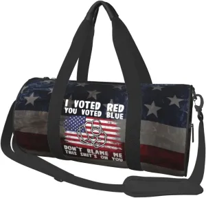 I Voted Red You Voted Blue Don'T Blame Me This Shit'S On You Duffel Bag Gym Bag Travel Sports Tote Large Foldable Beach Swim Yoga71