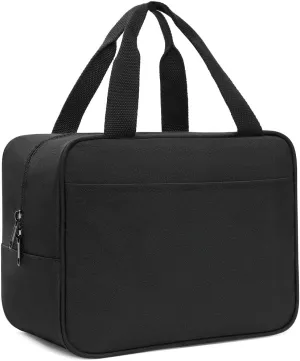 IDEATECH Monogrammed Lunch Bag Women, Insulated Lunch Box for Men, Personalized Reusable Lunch Tote, Leak-proof Lunch Cooler Bag for Office, Black Cute Small Lunchbox (Black, Y)