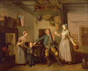 iIIHARTII Wall Painting Poster Artwork Art Painting on Canvas David Garrick and Mary Bradshaw in David Garricks by Johan Zoffany Wall Canvas Print for Home Decor 60x90cm
