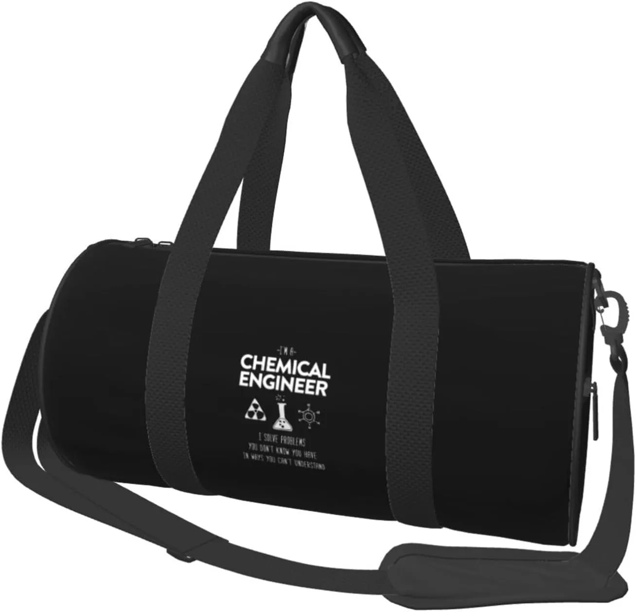 I'm Chemical Engineer Convertible Garment Bag with Shoulder Strap, Carry on Garment Duffel Bag for Men Women - Rolling Foldable for Travel Luggage Bags (Black)