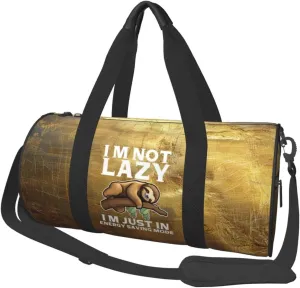 I'M Not Lazy; I'M Just In Energy Saving Mode Duffel Bag Gym Bag Travel Sports Tote Large Foldable Swim Beach Yoga6