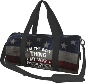 I'M The Best Thing My Wife Ever Found On The Internet Duffel Bag Gym Bag Travel Sports Tote Large Foldable Beach Swim Yoga6
