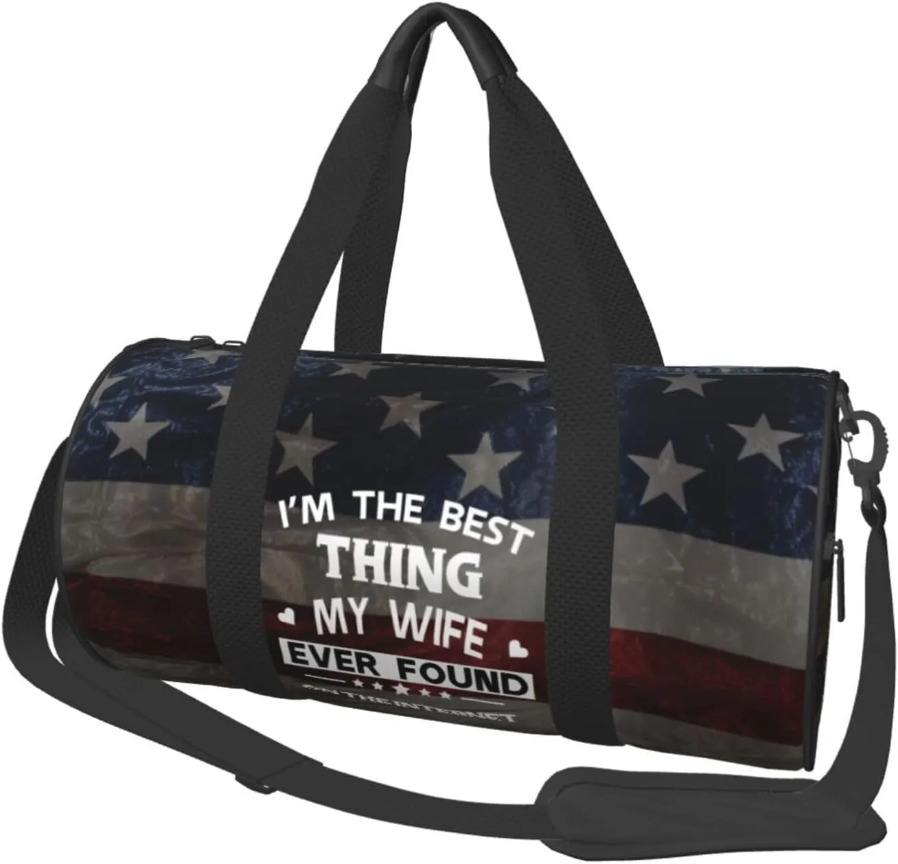 I'M The Best Thing My Wife Ever Found On The Internet Duffel Bag Gym Bag Travel Sports Tote Large Foldable Beach Swim Yoga6