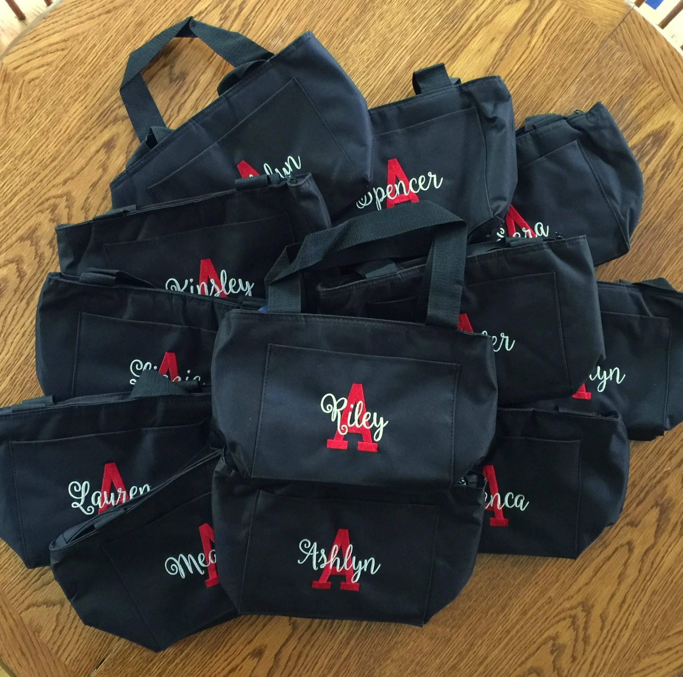 Initial & Name Monogrammed Lunch Tote