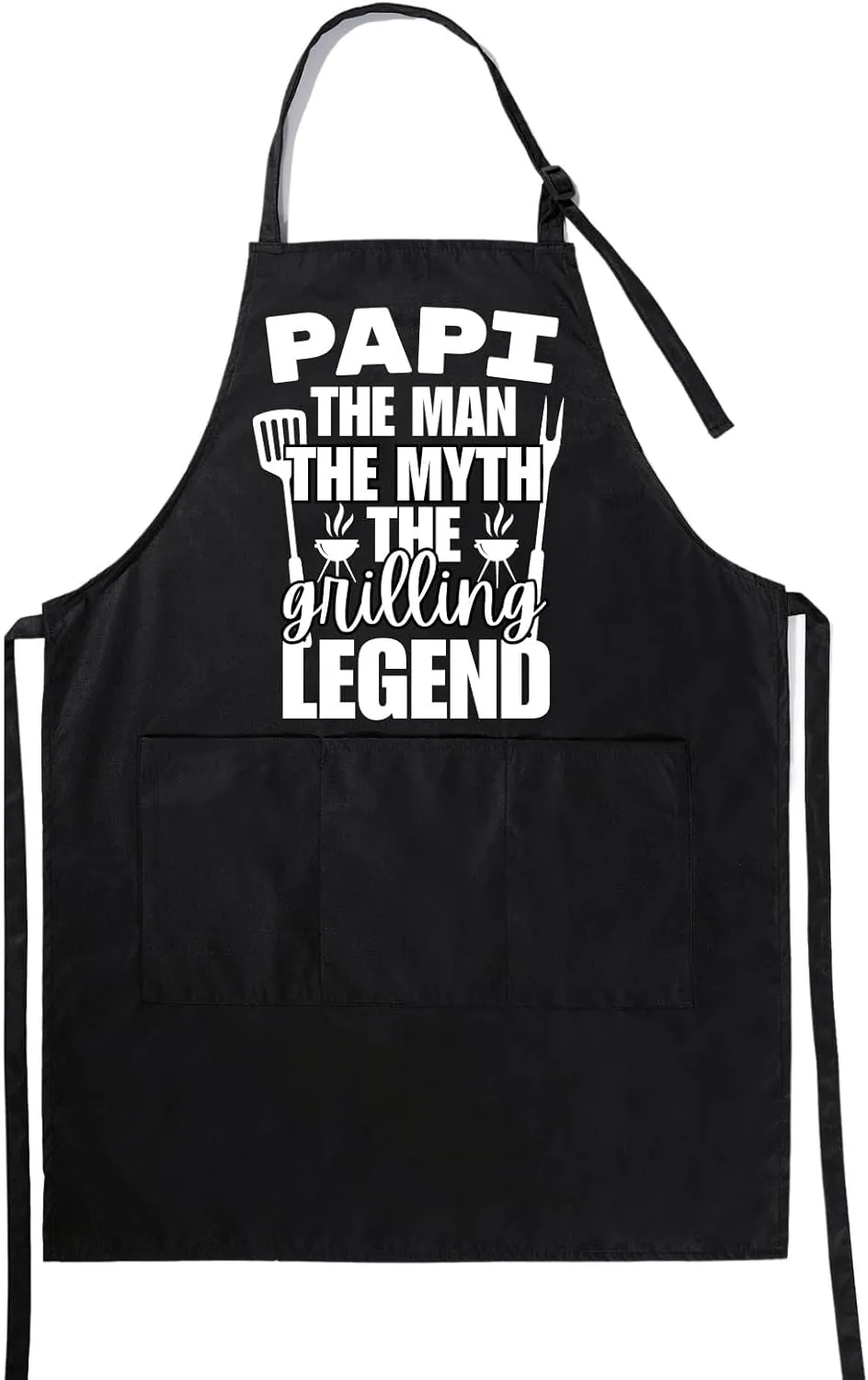 InnoBeta Papi Gifts, Papi Apron with Pocket and Adjustable Neck Strap, Kitchen Cooking Cute Apron, Birthday, Christmas, Papi Gifts from Grandkids