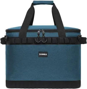 Insulated Cooler Bag, Leakproof Waterproof Lunch Tote for Work Picnic Camping Travel with Adjustable Shoulder Strap for Adult Men Women-Blue