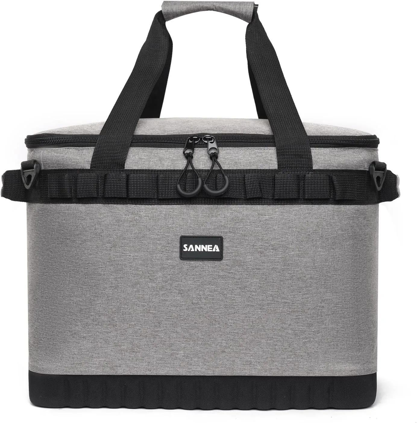 Insulated Cooler Bag, Leakproof Waterproof Lunch Tote for Work Picnic Camping Travel with Adjustable Shoulder Strap for Adult Men Women-Grey
