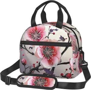 Insulated Lunch Bag for Women Men Reusable Lunchbox Floral Temperate Zone Plant Portable Lunch Box for Adult Work Picnic