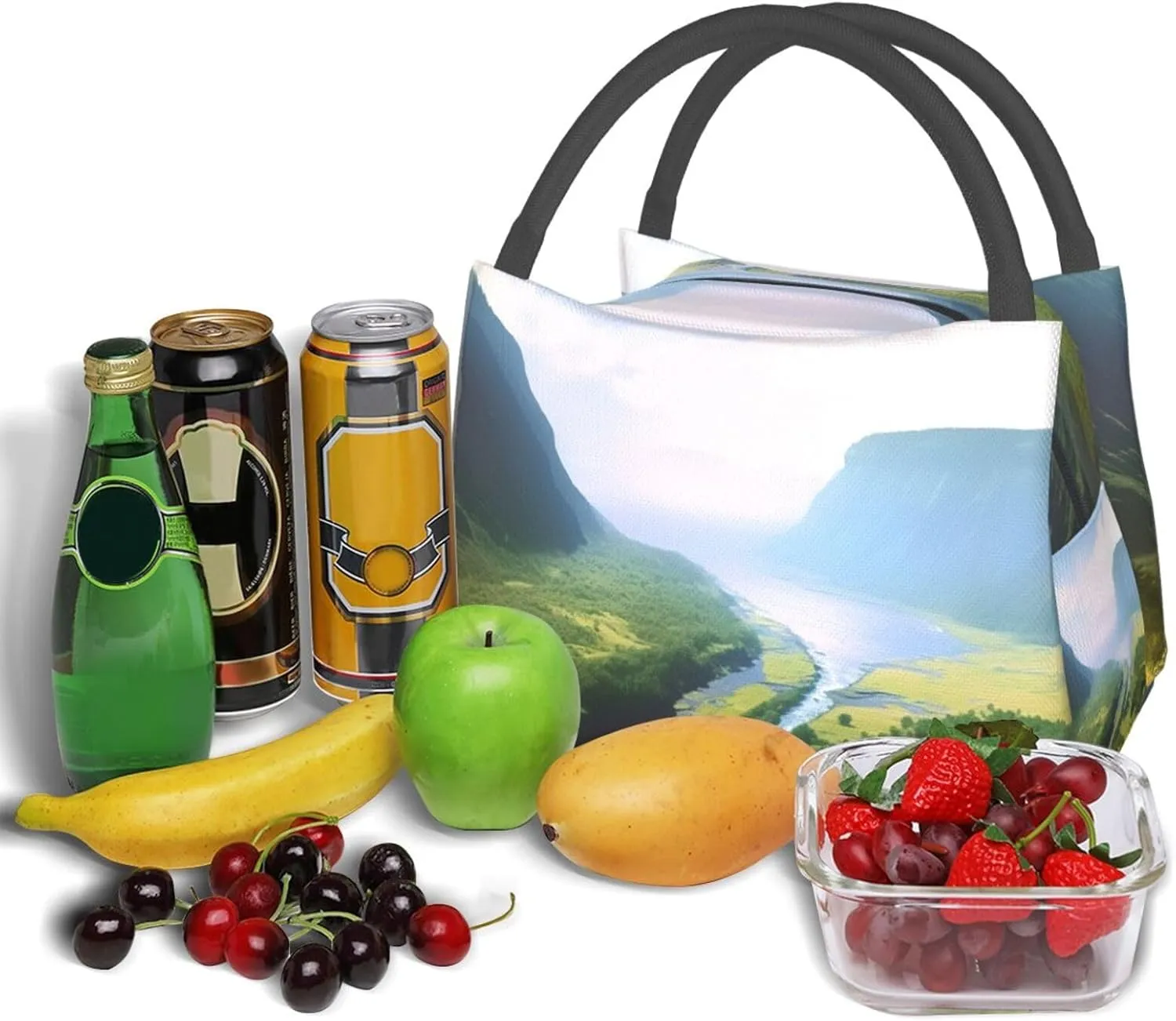 Insulated Lunch Bag Lunch box for Women Men Reusable Cooler Bag Valley Lunch Bag Portable Lunch Tote Bag Leakproof Lunchbox for Work Travel Picnic Office