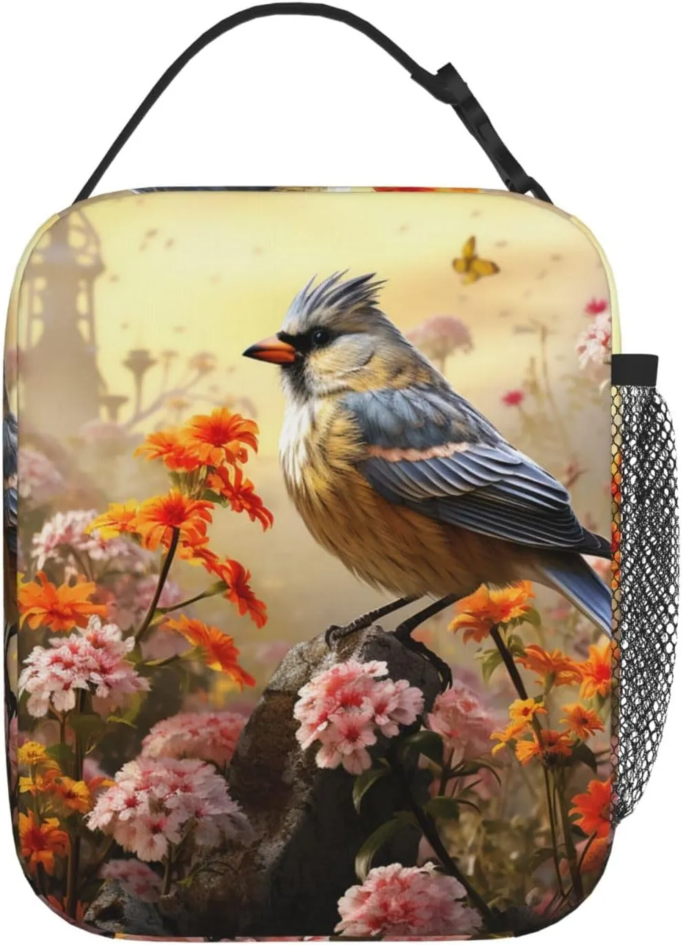 Insulated Lunch Bag Lunch Box for Women Men Sparrow Birds Sing Lunch bag Lunch Tote Bags for Work Office