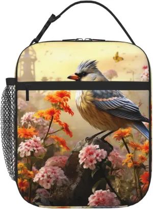 Insulated Lunch Bag Lunch Box for Women Men Sparrow Birds Sing Lunch bag Lunch Tote Bags for Work Office