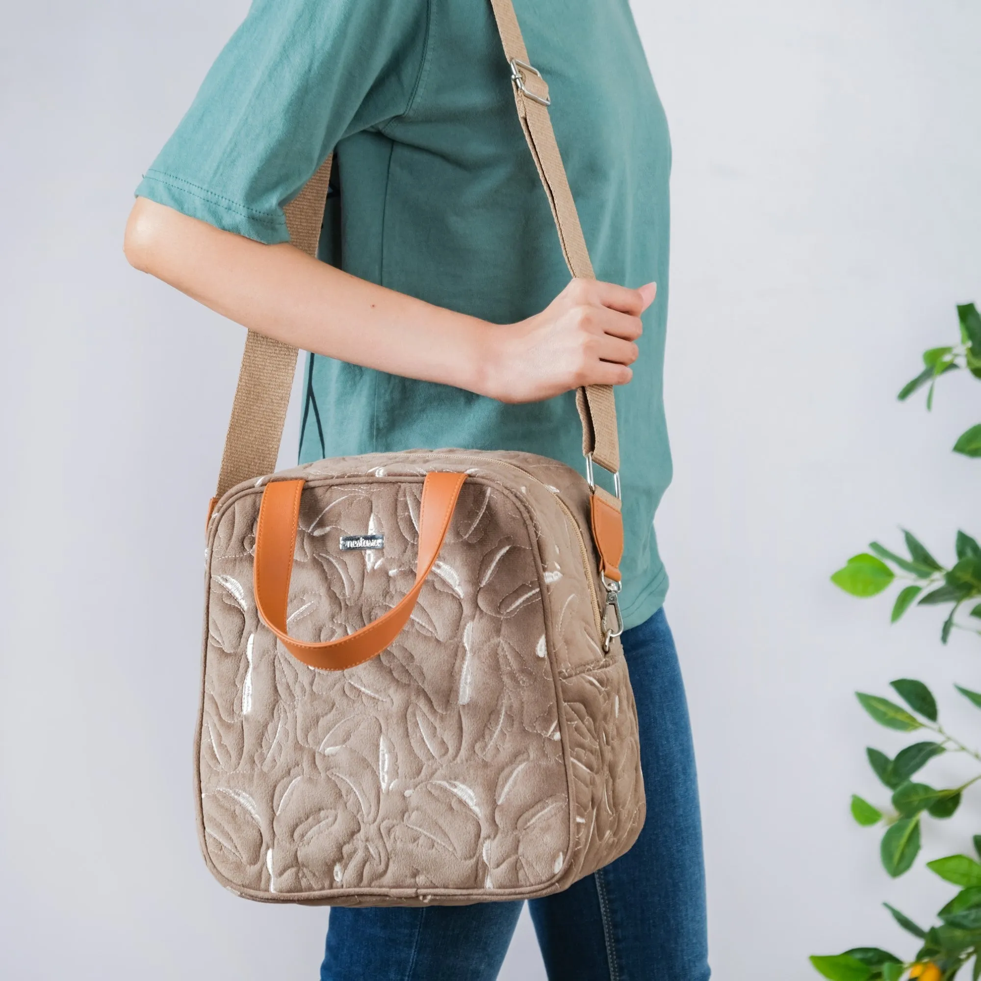 Insulated Tiffin Bag For Office Beige
