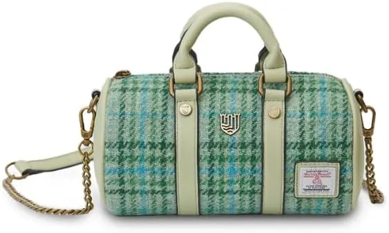 Islander® The Mini Duffel - Ladies Small Shoulder Bag with Harris Tweed, Mint Tartan