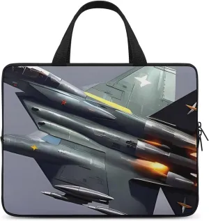 Jet Fighter Laptop Bag Durable Laptop Sleeve Water-Resistant Notebook Bag for Computer Or Tablet