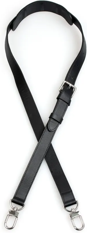 jiesinlov Genuine Leather Strap Replacement Crossbody Adjustable with Shoulder Strap Pads for Keep All 45 50 55 60 Travel Duffel Bags (Black1.0in)