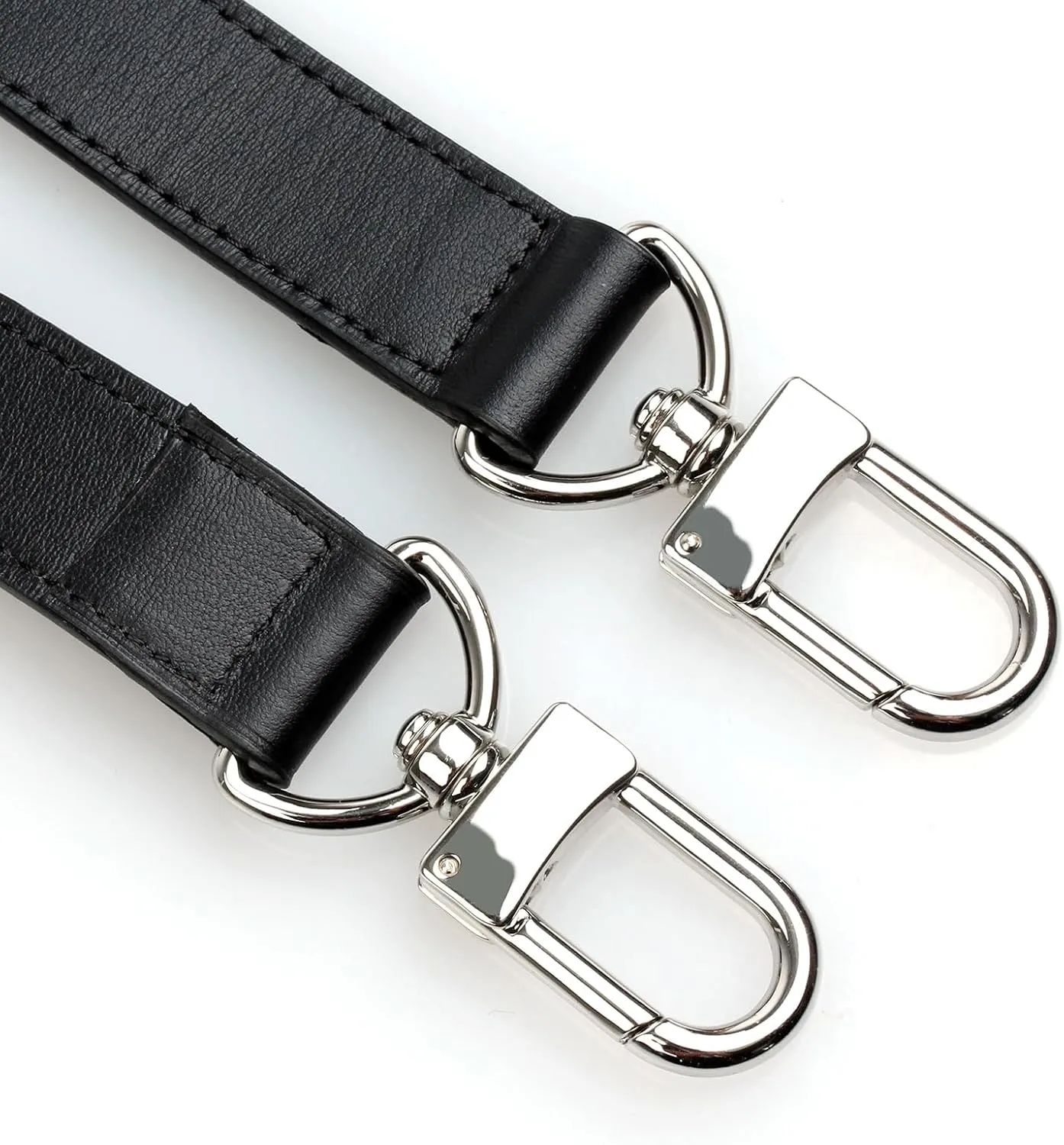 jiesinlov Genuine Leather Strap Replacement Crossbody Adjustable with Shoulder Strap Pads for Keep All 45 50 55 60 Travel Duffel Bags (Black1.0in)