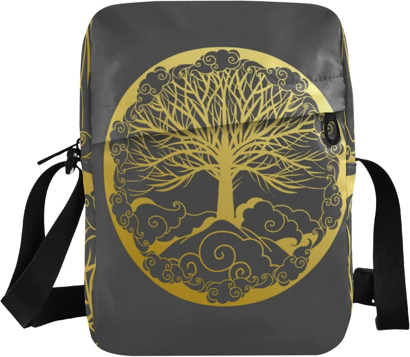 JIPONI Crossbody Bag Sacred Tree Of Life Modern Small Shoulder Bag Messenger Bag Purse for Women Men