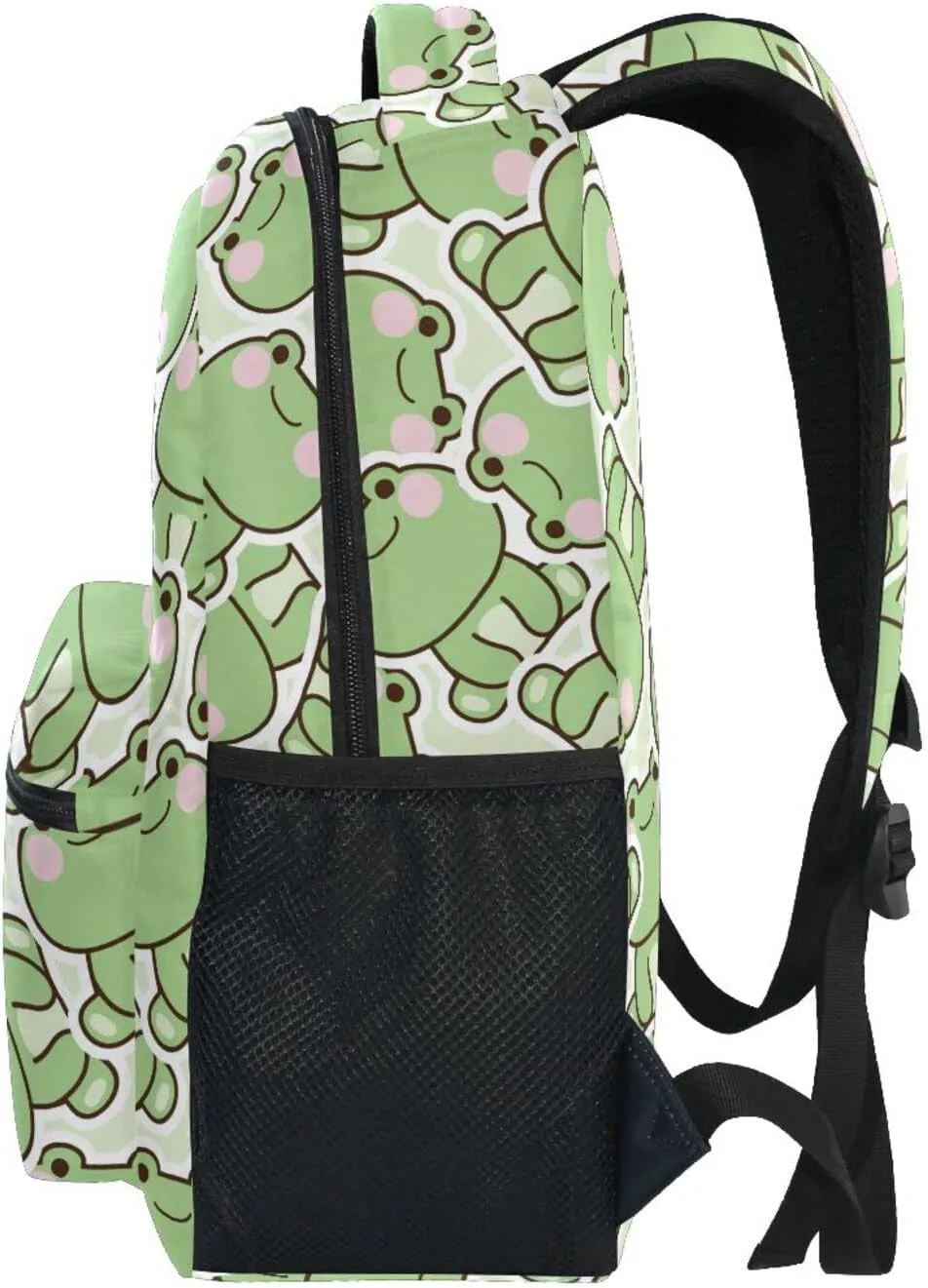 JIPONI Cute Frog Sitting Pose Backpack For Girls Boys, Student School Bag Bookbag Travel Laptop Backpack Purse Daypack