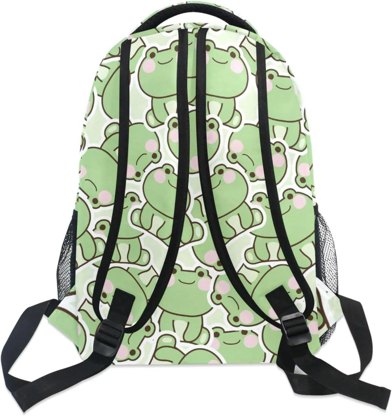 JIPONI Cute Frog Sitting Pose Backpack For Girls Boys, Student School Bag Bookbag Travel Laptop Backpack Purse Daypack