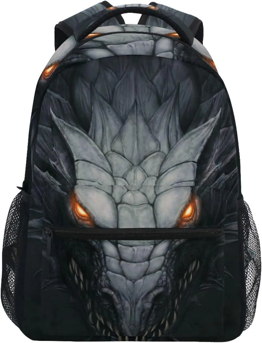 JIPONI Silver Dragon in The Dark Backpack For Girls Boys, Student School Bag Bookbag Travel Laptop Backpack Purse Daypack