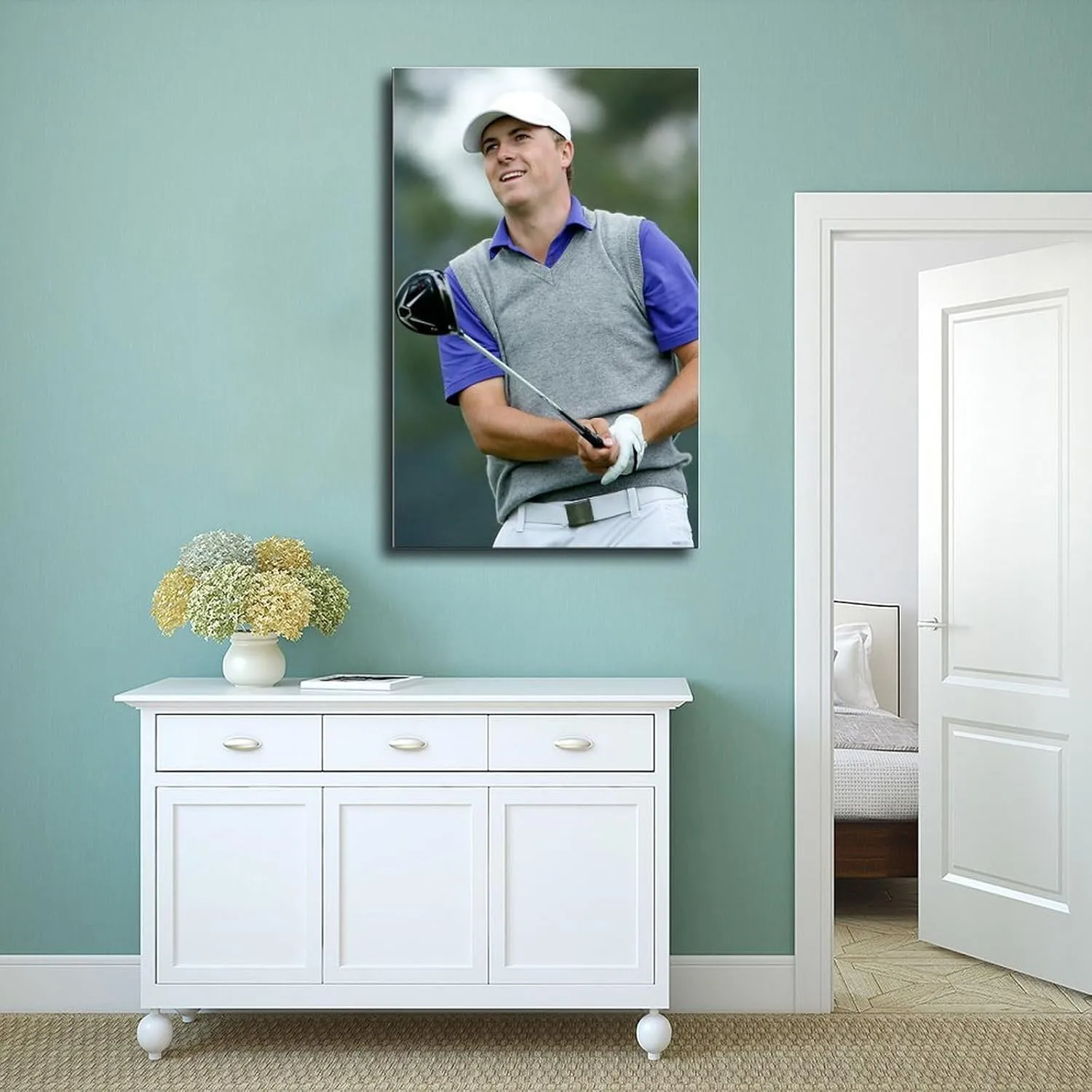 Jordan Spieth Golf Poster00 Canvas Poster Wall Art Decor Print Picture Paintings for Living Room Bedroom Decoration Unframe:20x30inch(50x75cm)