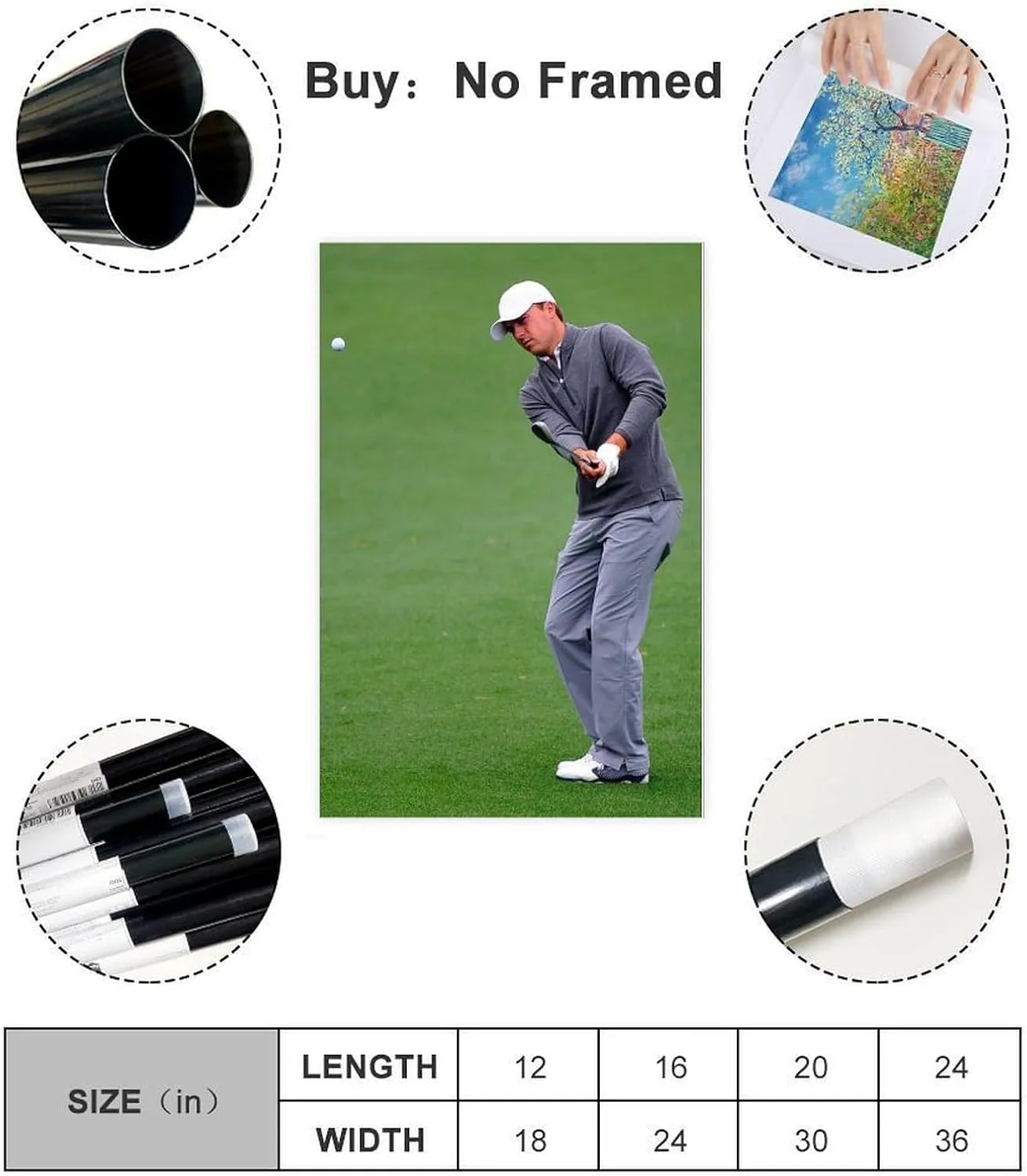 Jordan Spieth Golf Poster46 Canvas Poster Bedroom Decor Sports Landscape Office Room Decor Gift Unframe:20x30inch(50x75cm)