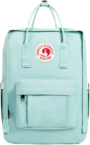 KALIDI Casual Laptop Backpack 15 Inches Classic Camping Rucksack Travel Outdoor Square Daypack College Hiking Gym Bag, Mint Green