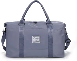 KARRESLY Travel Duffel Bag for Women,Shoulder Weekender Overnight Bag Sports Gym Tote Bag,Waterproof(Sky Blue) free size