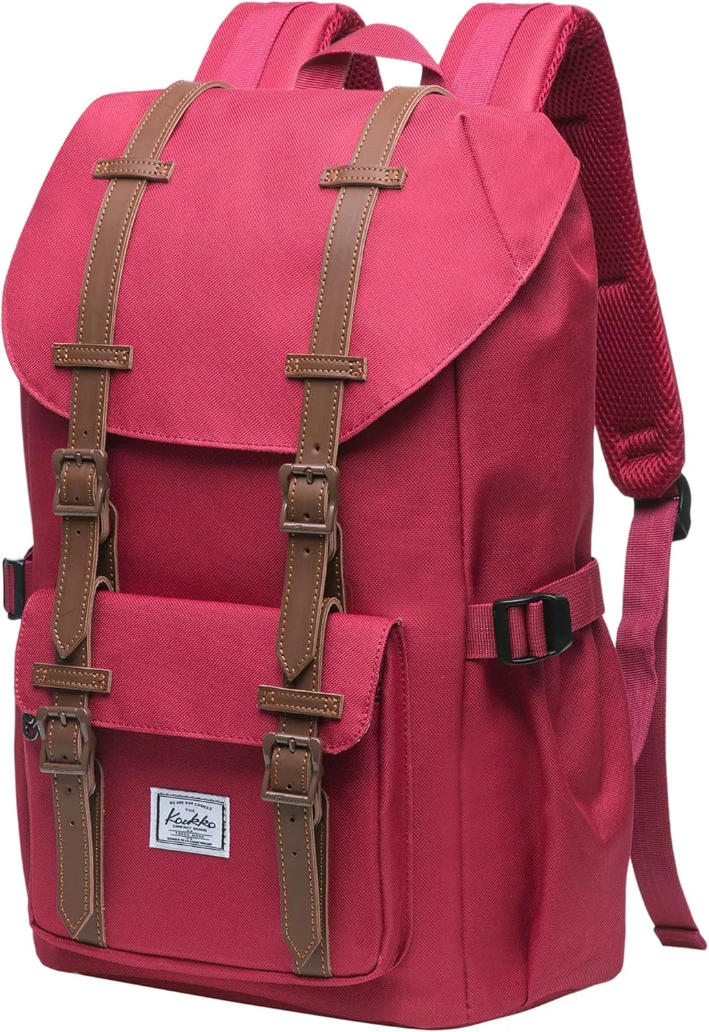 KAUKKO Laptop Backpack Travel Outdoor Weekend Bag Carry on Daypack Stylish and Durable Rucksack Hiking Backpack Fits 15.6"(5-7-Red)
