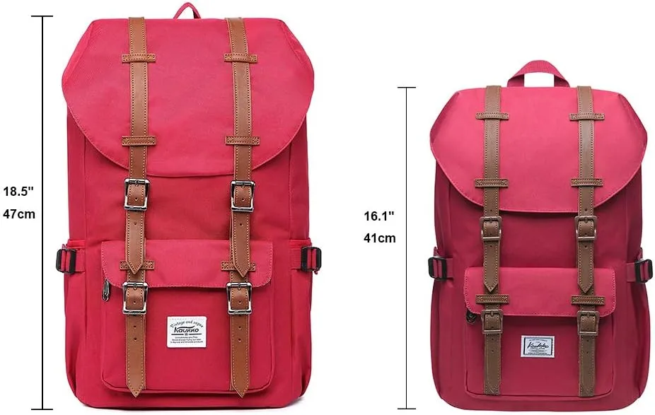 KAUKKO Laptop Backpack Travel Outdoor Weekend Bag Carry on Daypack Stylish and Durable Rucksack Hiking Backpack Fits 15.6"(5-7-Red)
