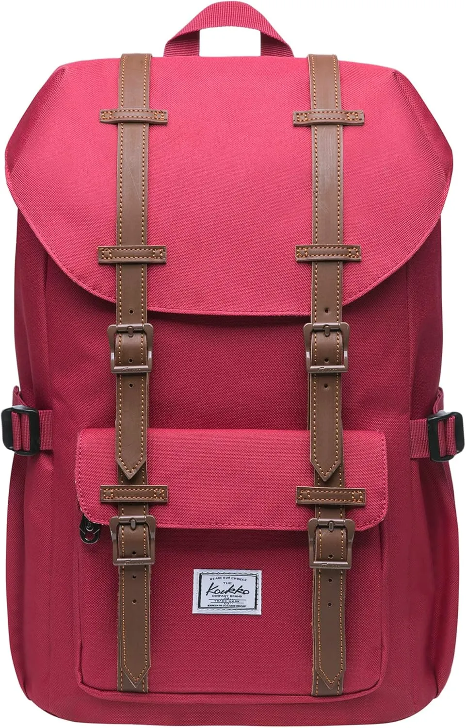 KAUKKO Laptop Backpack Travel Outdoor Weekend Bag Carry on Daypack Stylish and Durable Rucksack Hiking Backpack Fits 15.6"(5-7-Red)