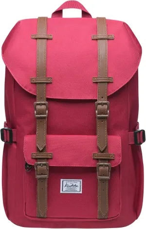KAUKKO Laptop Backpack Travel Outdoor Weekend Bag Carry on Daypack Stylish and Durable Rucksack Hiking Backpack Fits 15.6"(5-7-Red)