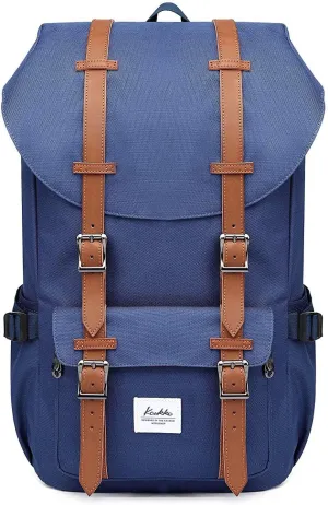 KAUKKO Laptop Backpack Travel Outdoor Weekend Bag Carry on Daypack Stylish and Durable Rucksack Hiking Backpack Fits 15.6"(EP5-BLUE-NEW)