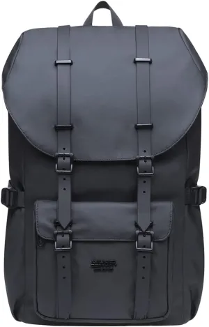 KAUKKO Laptop Outdoor Backpack Traveling Rucksack Fits 15.6 Inch (5-8-Black)