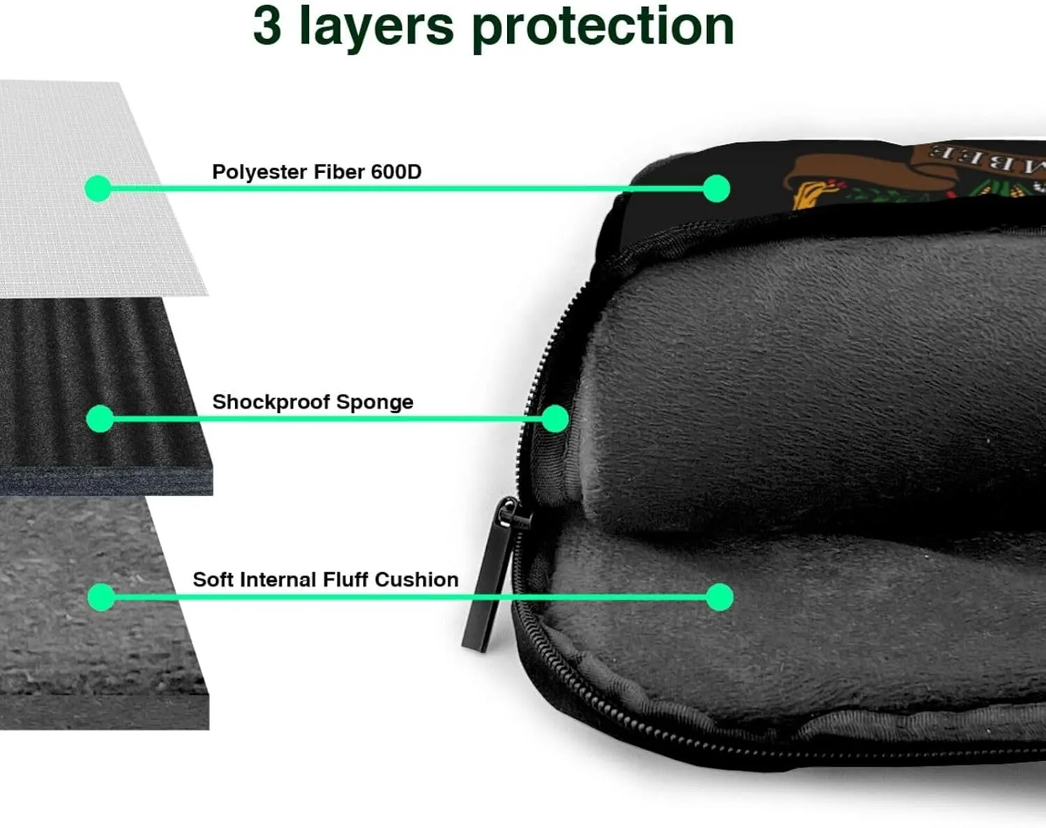 Kenya Coat of Arms 3D Pattern Laptop Bag Shoulder Bag Computer Notebook Briefcase Messenger Bag
