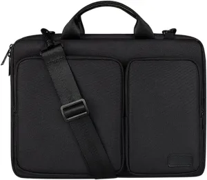 KFJBX Waterproof Anti-Collision Briefcase Laptop Notebook Bag Case for Shoulder Handbag (Color : Black, Size : 15.6 inch)