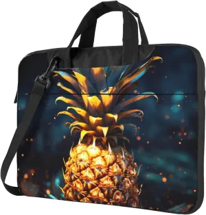 KHiry Laptop Shoulder Bag Laptop Bag Computer Bag Flickering Pineapple Messenger Bag for Unisex