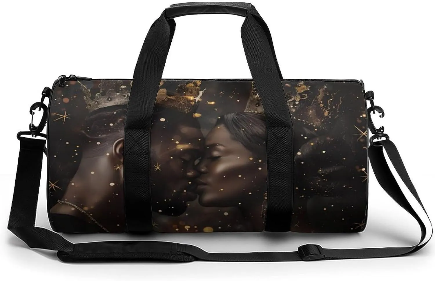King And Queen African American Gym Bag Lightweight Duffel Bag Workout Bag Overnight Backpack Travel Bags for Men Women
