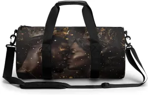King And Queen African American Gym Bag Lightweight Duffel Bag Workout Bag Overnight Backpack Travel Bags for Men Women