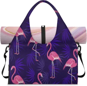 KOBLEN Yoga Gym Bags for Women Duffel Bag with Shoe Compartment and Yoga Mat Portable Weekender Bags for Pilates Travel Offices Workout Beach
