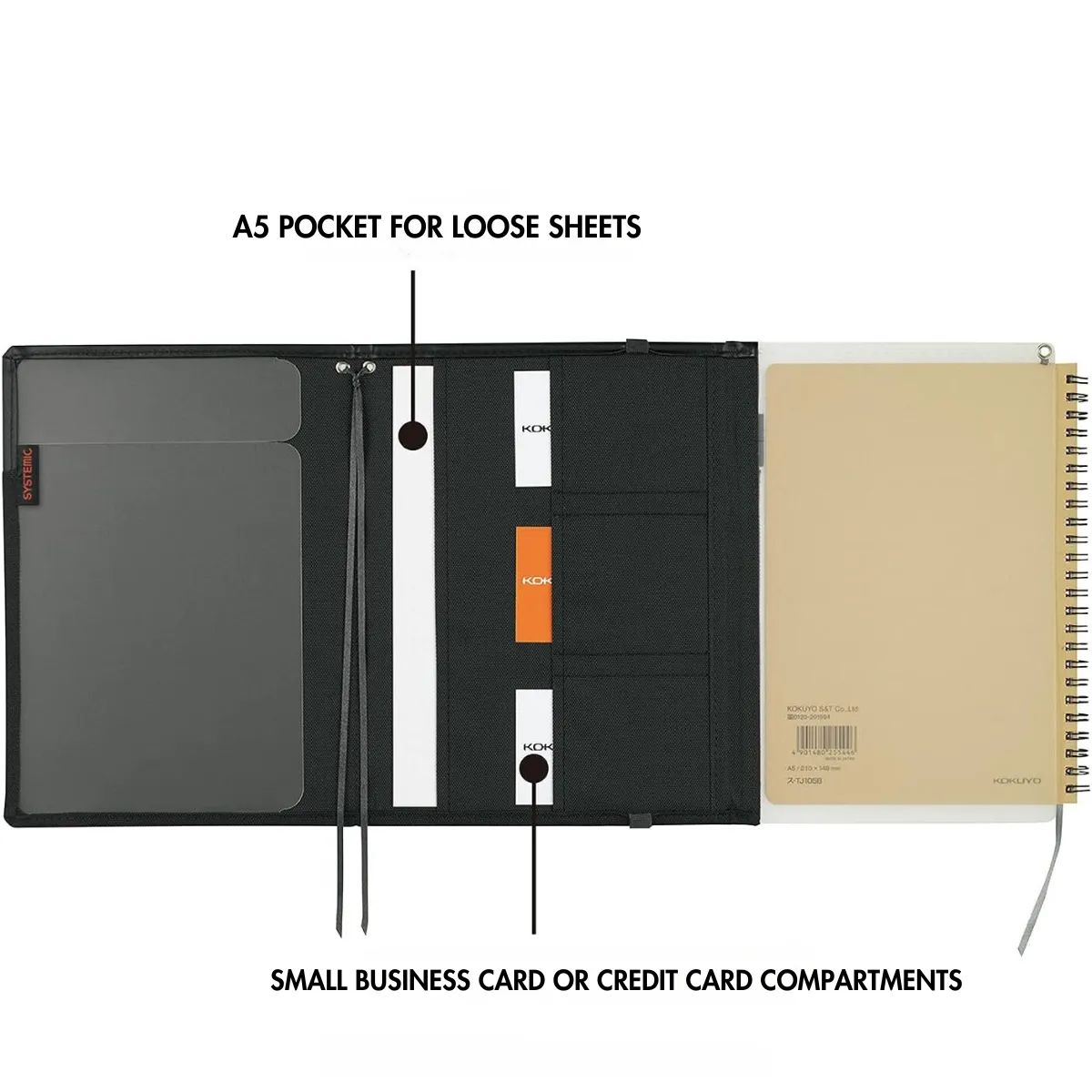 Kokuyo Systemic Cover Notebook [6mm Ruled A5]