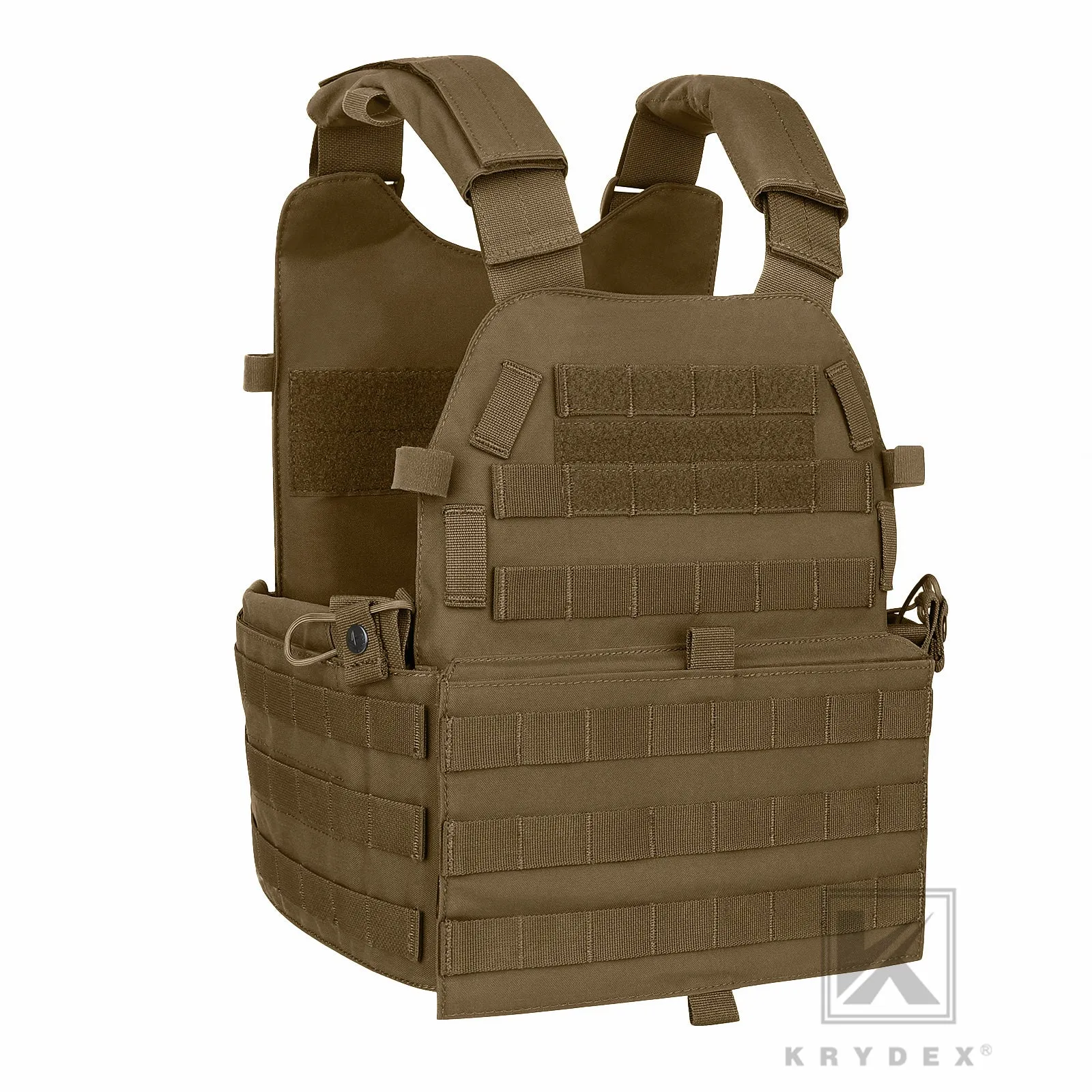 KRYDEX LBT-6094A Plate Carrier Molle Tactical Body Armor Combat Vest With Triple Magazine Pouch & Radio Pouch & General Purpose Utility Pouches