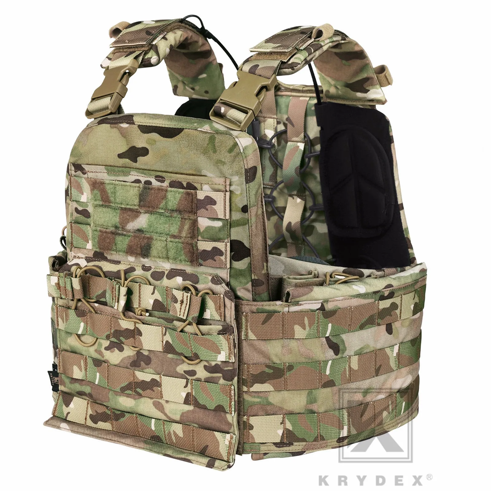 KRYDEX Tactical Plate Carrier Heavy Duty Modular MOLLE Vest
