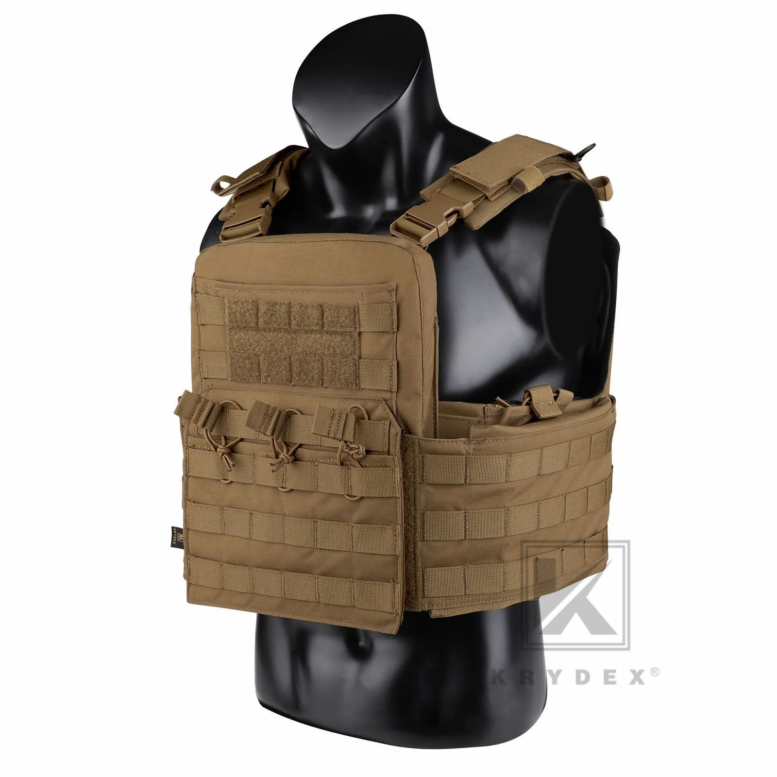 KRYDEX Tactical Plate Carrier Heavy Duty Modular MOLLE Vest