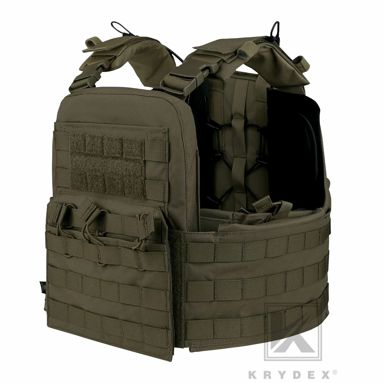 KRYDEX Tactical Plate Carrier Heavy Duty Modular MOLLE Vest