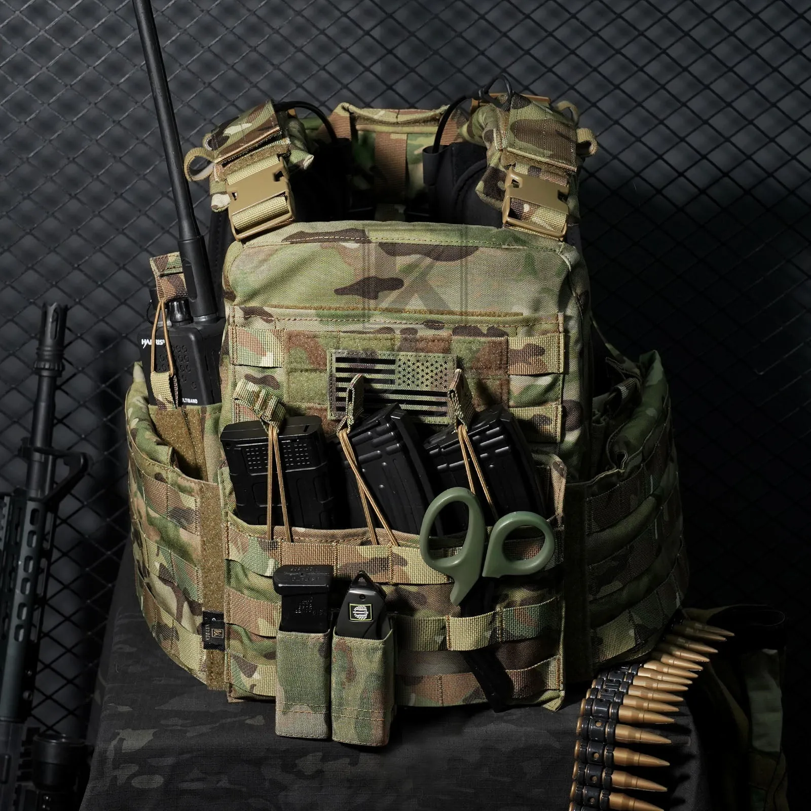 KRYDEX Tactical Plate Carrier Heavy Duty Modular MOLLE Vest