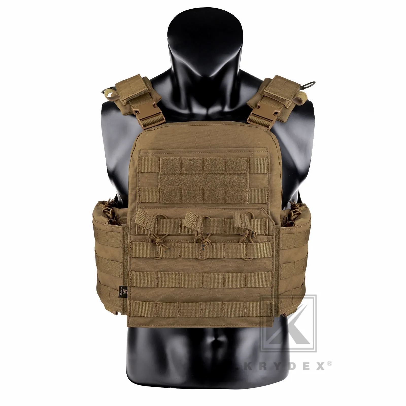 KRYDEX Tactical Plate Carrier Heavy Duty Modular MOLLE Vest