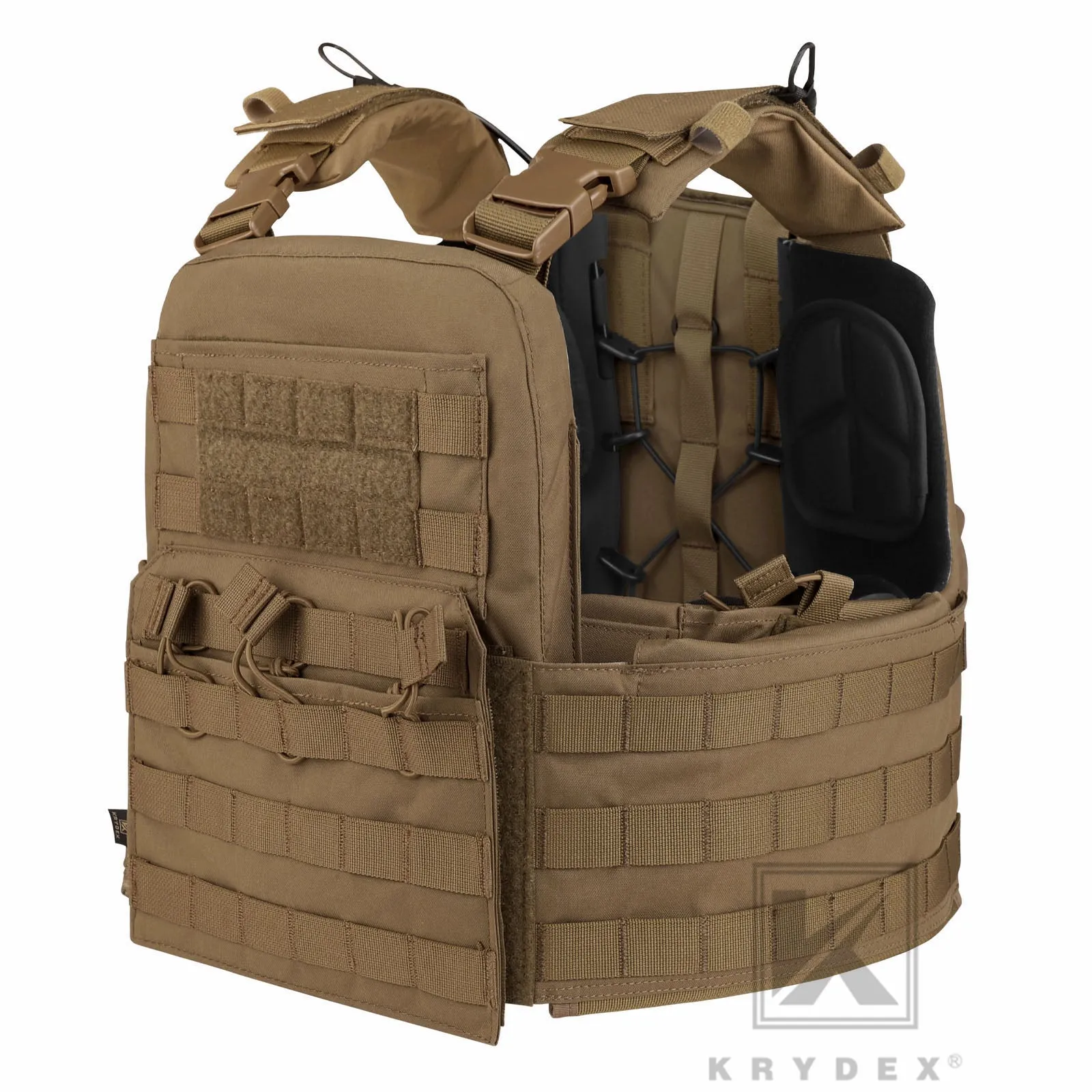 KRYDEX Tactical Plate Carrier Heavy Duty Modular MOLLE Vest