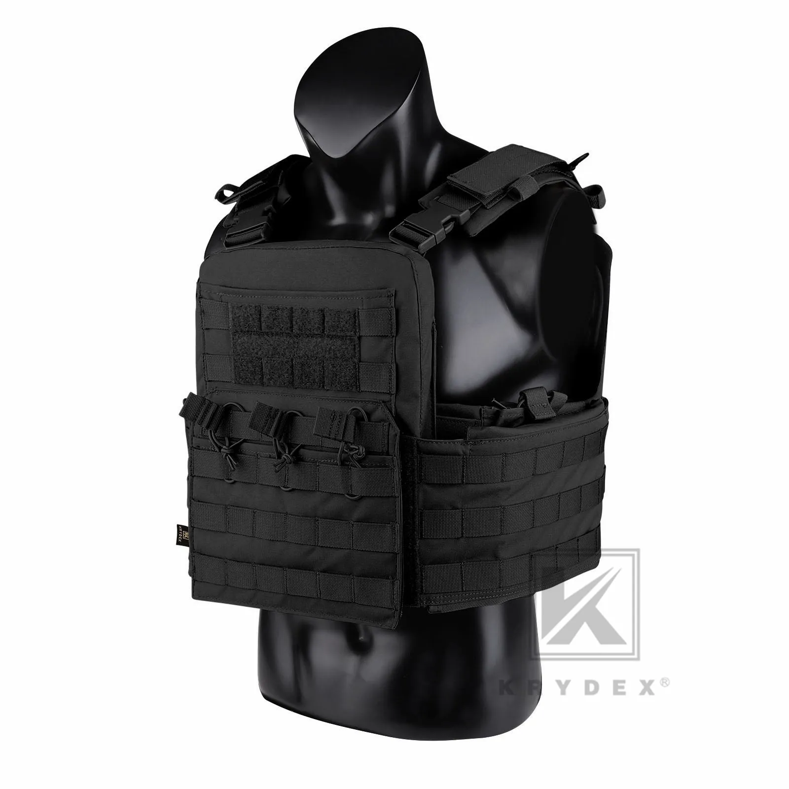 KRYDEX Tactical Plate Carrier Heavy Duty Modular MOLLE Vest