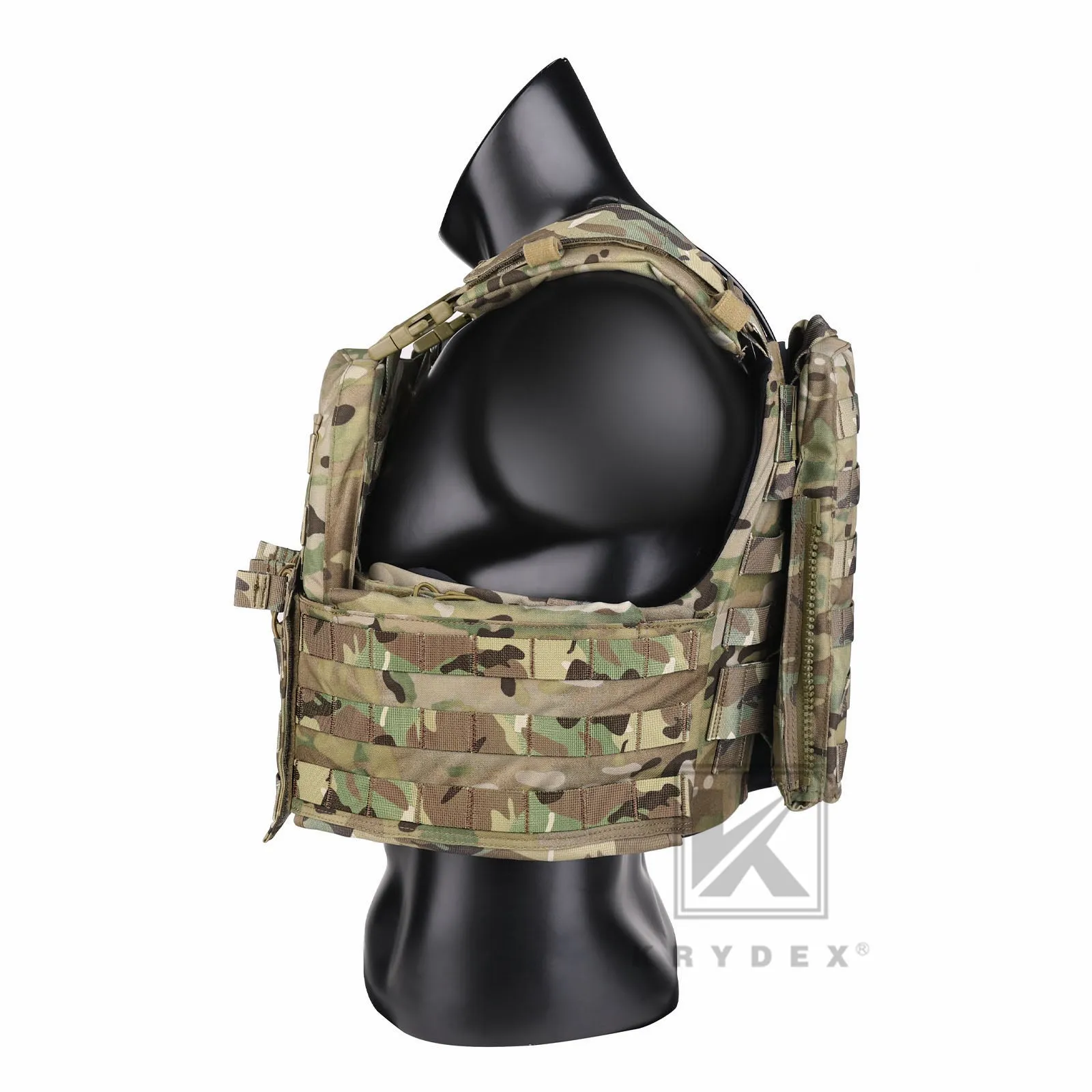 KRYDEX Tactical Plate Carrier Heavy Duty Modular MOLLE Vest